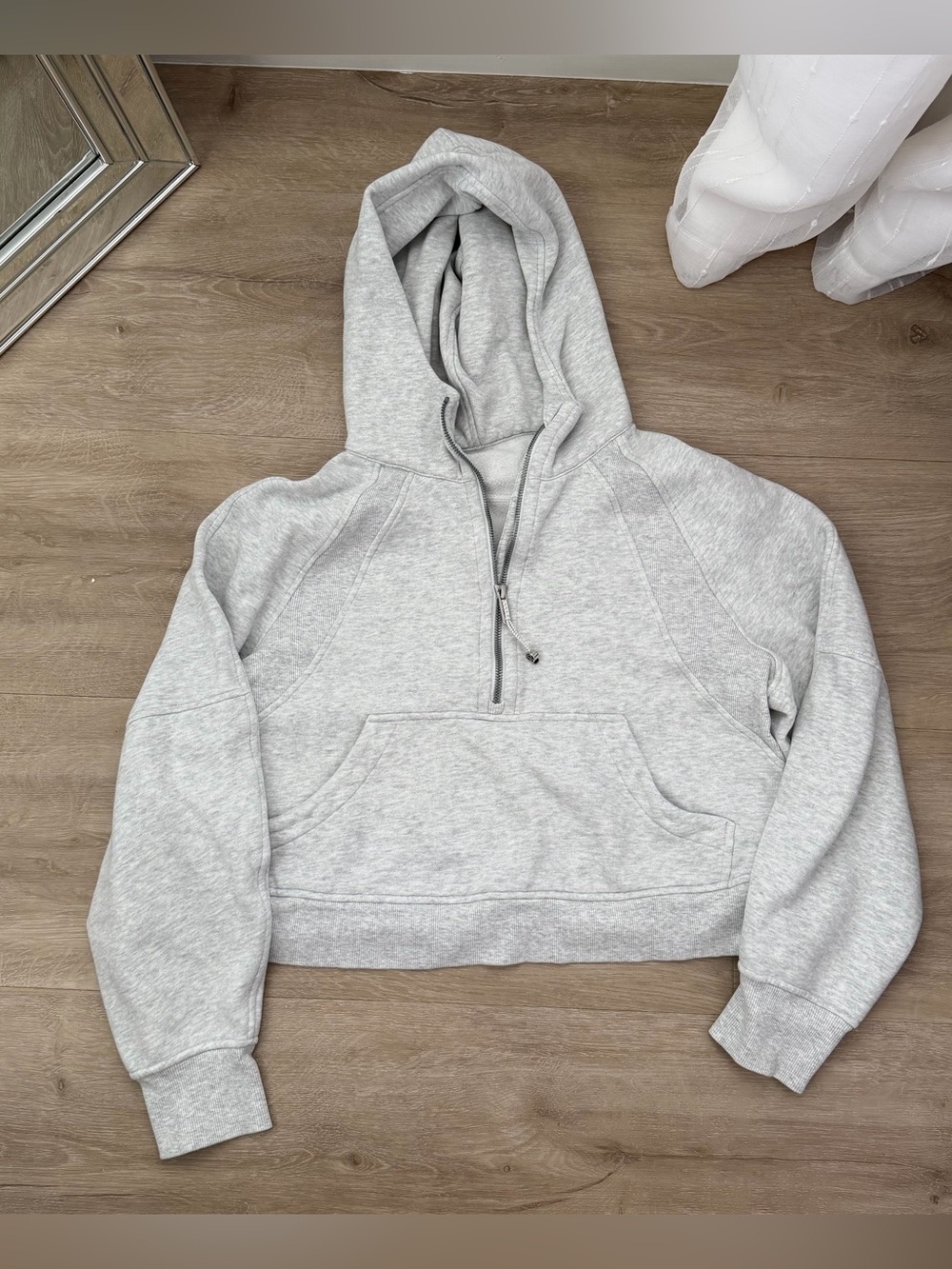 Lululemon Grey Half Zip Scuba Hoodie